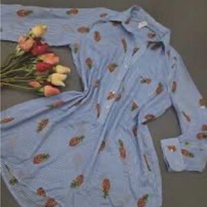 Live 4 Truth Blue and Brown Pineapple Dress